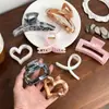 Pinza para el Cabello Dovii Jewelry de Gama Alta con Textura de Mármol, Material de PC Grande, Anticaídas, para Recogidos en la Parte Trasera de la Cabeza, Pinza de Tiburón Versátil