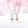 Yinyuanmei Juego de Collar con Cadena de Plata de Ley S925 Moda Anillo Doble Fabricantes Mayoristas de Joyería Joyería de Grasa de una Generación