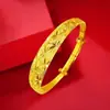 Nuevo Pulsera de Oro Arena Genuino Vietnamita para Mujer, Chapado en Oro Arena, Diseño Simulado de Cielo Estrellado, Simple y Elegante, Regalo para Amigas