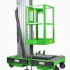 Vehículo de trabajo aéreo pequeño con elevador hidráulico móvil, elevador de mástil único de aleación de aluminio