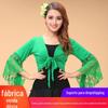 Outono e Inverno Traje de Dança Quadrada Xale Top Lace Dance Dança Latina Traje de Performance Adulto Trompete Manga Traje de Dança Reparo