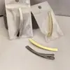 Clipe Bico de Pato Curvo Fino de 6cm Feito em Guangdong com Cor Eletrodepositada de Conservação de Cor Bordado Crochê Brocado Song Acessório de Cabelo de Alta Qualidade Base para DIY