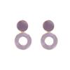 Pendientes redondos sencillos de plata S925 con diseño de Corea del Sur, con diseño de amor, azul y gris, combinables con todo, joyería de nicho B348