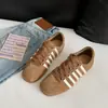 Zapatos Deportivos Vintage Nuevos Primavera y Otoño 2026, Zapatos de Entrenamiento Alemanes de Cuero Genuino para Mujer, Tenis Versátiles de Cordones de Moda, Cómodos, que Aumentan la Altura