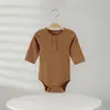 Mameluco de manga larga para bebé para primavera y otoño, ropa para recién nacidos, mameluco triangular para bebé, ropa de dormir, traje para gatear