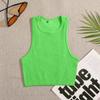 Spot Explosions Jaqueta de Yoga Esportiva Nylon Fitness Running Absorção de Umidade Respirável Sem Costura Malha Colete Pequeno