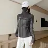 Jaqueta Suéter de Lã Dupla Face Branca Slim Fit com Gola Alta para Mulheres, Outono e Inverno Mais Vendida 2026 Nova Peça Quente
