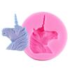 Molde de Silicona Popular de Unicornio Pegaso de Amazon DIY Molde para Decoración de Pastel de Chocolate