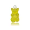 Acrílico 12*19mm Agujero Vertical Transparente Oso DIY Pulsera Collar Pendiente Llavero Colgante Accesorios de Joyería