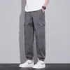 Novas Calças Cargo Finas Primavera/Verão, Calças Casuais Masculinas Retas Largas, Multi-Bolsos, Novo Estilo Japonês para Meia-Idade e Idosos