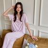 2023 pijamas novo estilo feminino primavera e verão algodão fino manga curta calças polka dot high-end home roupas de duas peças