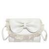 2026 Nuevo Estilo Dulce Encaje Lazo Casual Fresco Color Sólido Hombro Único Cruzado Bolso de Mano Pequeño Cuadrado Bolso para Mujer