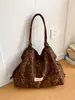 Bolso Retro Simple Estampado de Leopardo para Mujer 2026 Nueva Moda Popular Bolso de Hombro Casual Gran Capacidad Bolso Tote para el Trabajo
