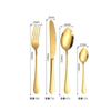 Vajilla de acero inoxidable 1010 transfronteriza, juego de cuchillos para carne, tenedor y cuchara, juego de cuatro piezas de comida occidental del hotel Golden, cuchillo, tenedor y cuchara