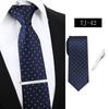 Corbata de Negocios a Rayas para Hombre Formal Profesional Roja Azul Atada a Mano Imitación Seda 7.5cm Stock Listo de Fábrica
