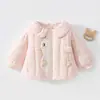 Chamarra de algodón acolchada para bebé, top acolchado grueso, abrigo cálido para niñas, 120g, abrigo de otoño/invierno para bebés y niños pequeños para niñas
