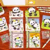 Nuevo Set de Papelería de Panda de Dibujos Animados para Niños Recompensa de Aprendizaje Estudiantil Pequeño Premio Bolígrafo de Clic Lindo Regalo de Papelería