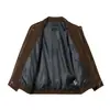 Ropa Vintage Yidao Otoño 2026 Nuevo Estilo Americano Chaqueta de Gamuza con Cuello Solapa para Hombre, Abrigo Casual Trendy Retro Desestructurado