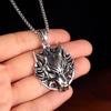 Collar dominante personalizado estilo cabeza de lobo de moda retro, estilo punk, colgante de tótem de lobo de moda para hombres, accesorios de moda callejera