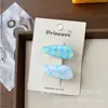 Presilha de Cabelo Xadrez Floral Doce Estilo Coreano 2026 Fofa para Crianças Franja Lateral Desfiada Presilha Versátil Acessórios de Cabelo
