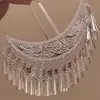 Campana Plateada Sueño ~ Tassel de Luna Creciente Étnico Pasador para el Cabello Moda Femenina Pasador de Plata Miao de Alta Gama Pasador Accesorios para el Cabello