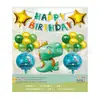 24 PIEZAS Venta Caliente Transfronteriza Película de Aluminio Traje de Globos de Cumpleaños Juguete de Dibujos Animados para Niños Globo Decoraciones para Fiesta de Cumpleaños