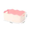 Caja de Almacenamiento Gruesa de Dos Colores al por Mayor Transfronteriza Transparente de Escritorio Caja de Almacenamiento para Cosméticos Gabinete de Artículos Varios Cesta de Almacenamiento para Baño
