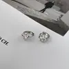 Pendientes de Trébol de Cuatro Hojas para Mujer, Anillos de Nicho de Lujo Ligero Ajustables Grabados con Láser, Pendientes Elegantes y Versátiles, Regalo para Novia