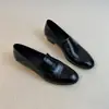 Mocasines de Piel Genuina para Mujer, Suela Blanda, Punta Redonda, Tacón Grueso, Slip-On, Cómodos y Versátiles