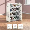 Rack de armazenamento de brinquedos infantis Piso Multicamadas Prateleira de brinquedos para bebês Estante de classificação Caixa Armário de armazenamento