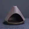 Soporte de Palo Santo de Madera Peruana Bandeja Portacenicero para Quemar Salvia Chimenea Pequeña de Cerámica Adornos de Ambiente