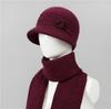 Gorro para Personas Mayores Gorro de Invierno Cálido para Niños con Forro de Felpa Grueso Gorro de Lana Tejido de Abuela Gorro de Algodón para Personas de Mediana Edad y Mayores Suegra