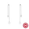 Brincos de corrente de borla ajustável de pérola de diamante e estrela Bamang de prata esterlina 925 Brincos japoneses e coreanos de nicho avançado