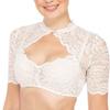 Camisa Top Feminina Elegante Clássica Oktoberfest Base Regular Renda Costurada Temperamento Peito Cruzado Z28