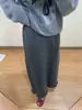 Recomendado! Saia Midi de Bolinhas com Babados para Mulheres, Nova Versátil para Outono e Inverno, Emagrecedora, Macia, Tricô, Reta