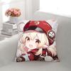 Mercancía de Genshin Impact Almohada de Peluche Impresa Dibujo Animado Anime Bidimensional Respaldo Sofá Cojín de Dormitorio Marca Compartida Decoración del Hogar