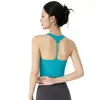 Tops de Yoga Transfronteiriços para Mulheres com Bojos, Coletes Fitness Vazados nas Costas, Coletes Esportivos Plissados na Cintura