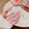 Collar de Acero de Titanio con Corazón de Amor de Moda que No se Desvanece para Mujer Diseño de Joyería Nicho de Verano Colgante Cadena Clavicular de Alta Gama Venta al por Mayor