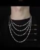 Collar para Hombre, Moderno, Elegante, Sencillo, Acero de Titanio, No se decolora, Hip-Hop, Estilo Extendido, Cadena Decorativa Atractiva, Cadena para Clavícula de Rombo