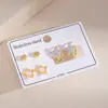Pequeño Nicho Simple Estrella Corazón Dopamina Acero Inoxidable Set Europeo Americano Lujo Ligero Temperamento Sentido del Diseño Pendientes para Mujer