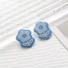 Etiqueta de Cuero con Flor Colorida Caricatura Ropa Infantil Marca de Cuero Terciopelo Coreano PU Marca Registrada Diadema para Niños Cuerda para el Cabello Accesorios para el Cabello