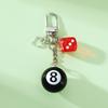 Llavero para Amantes del Billar Resina 8 Billares, Amuleto Colgante para Bolso Regalo Recuerdo Colgante Llavero