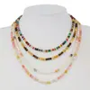 Collar Apilado de Perlas de Cristal Dopamina Retro Ojo de Tigre para Mujer Joyería de Moda Versátil de Nicho de Lujo Ligero