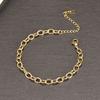 S21 Venta al por mayor de fábrica Dulce Elegante Diseño de Cadena Cruzada Suave Pulsera de Acero de Titanio Oro de 18 Quilates para Mujer