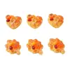 Nuevo Pastel Dorado de Fruta Persimón y Azufaifa, Juguete de Comida Simulada, Accesorios de Resina de Pegamento de Crema DIY, Accesorios para el Cabello, Pinzas para el Cabello, Colgantes, Funda para Teléfono