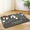 Tapete Divertido para Alimentação de Animais de Estimação com Formato Especial de Desenho Animado, Diatomito Absorvente de Água, Antiderrapante e Resistente a Manchas, Doméstico, Fácil de Limpar, Tapete de Jogo para Animais de Estimação