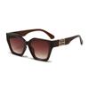 Gafas de Sol de Marco Cuadrado Europeo y Americano de Alta Gama, Moda de Celebridad de Internet, Marco Grande, Forma Cóncava, Sombrilla, Protección Solar, Gafas de Sol UV