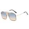 Nuevas Gafas de Sol de Moda Rain con Montura Grande, Gafas de Sol Metálicas Personalizadas Estilo Urbano, Gafas de Sol de Montura Cuadrada
