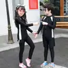 Trajes de baño para niños y niñas, pantalones de manga larga, nuevo, protección solar, secado rápido, traje de buceo dividido, trajes de baño