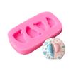 Molde de silicona de 4 pies para decoración de pasteles de chocolate y azúcar, molde para hornear DIY
